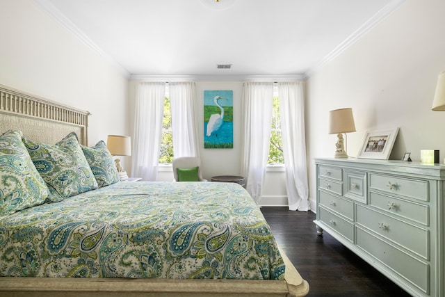 11 Dalton St, Daniel Island, SC 29492 - bedroom featuring crown molding, multiple windows, dark wood-style floors, and baseboards