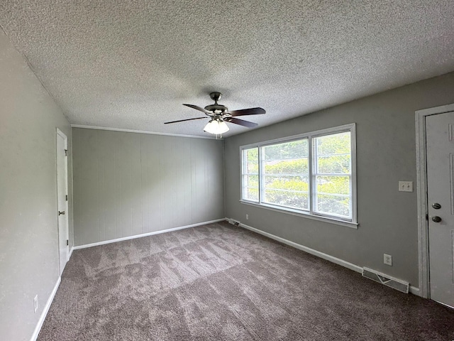 36 Guerry Cir, Goose Creek, SC 29445 - carpeted spare room featuring a ceiling fan, baseboards, and a textured ceiling
