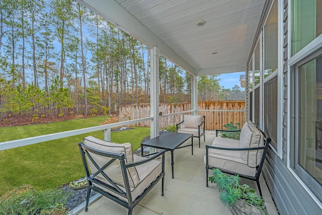 view of sunroom / solarium