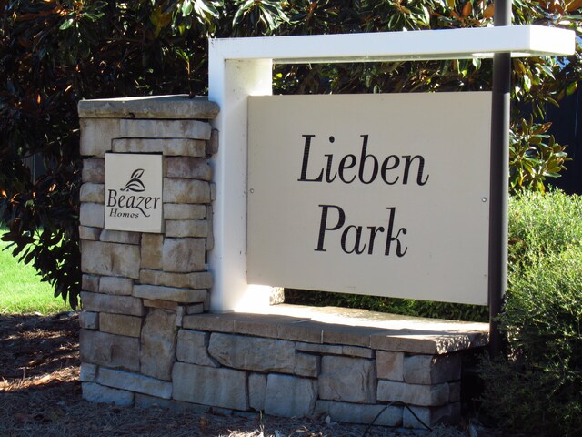 view of community sign