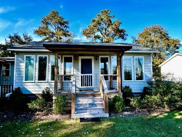 view of front of home with a porch