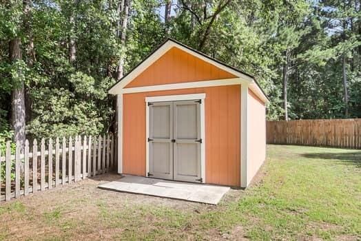 350 Cypress Walk Way, Wando, SC 29492 - view of shed with a fenced backyard