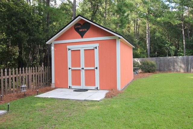 350 Cypress Walk Way, Wando, SC 29492 - view of shed with a fenced backyard