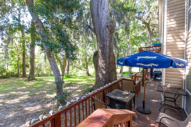 view of wooden deck