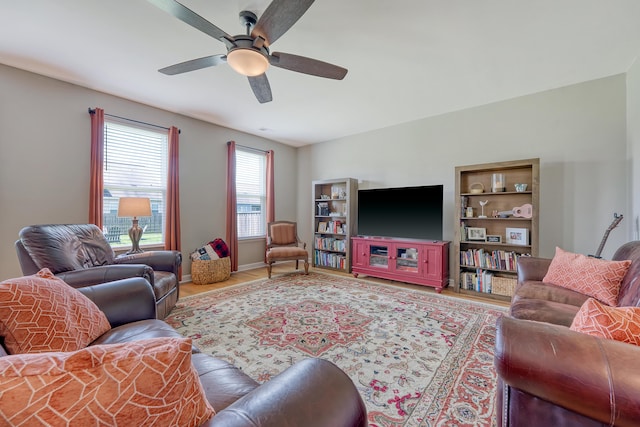109 Cypress Plantation Rd, Moncks Corner, SC 29461 - living area featuring wood finished floors and a ceiling fan