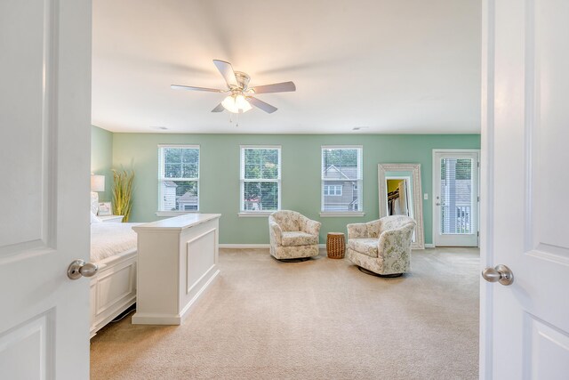 109 Cypress Plantation Rd, Moncks Corner, SC 29461 - sitting room featuring light colored carpet and ceiling fan