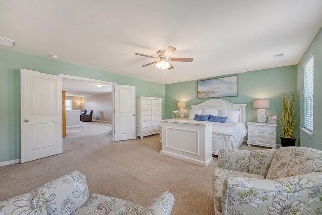 109 Cypress Plantation Rd, Moncks Corner, SC 29461 - bedroom with light colored carpet and ceiling fan