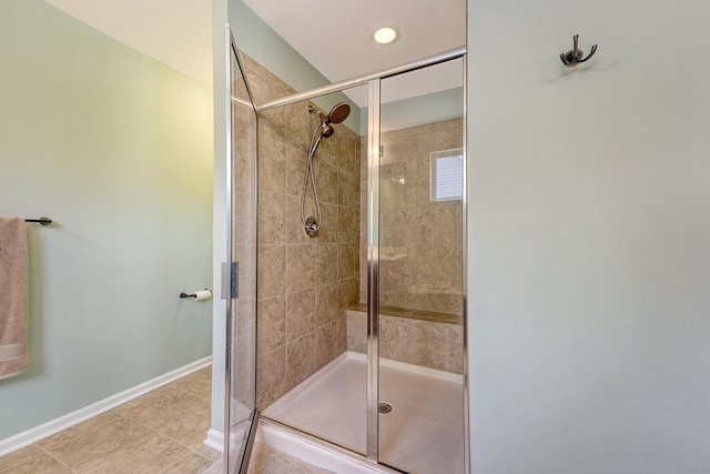 109 Cypress Plantation Rd, Moncks Corner, SC 29461 - full bath with a stall shower, tile patterned flooring, and recessed lighting