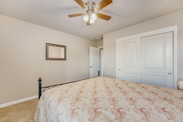 109 Cypress Plantation Rd, Moncks Corner, SC 29461 - unfurnished bedroom featuring light colored carpet, a closet, and ceiling fan