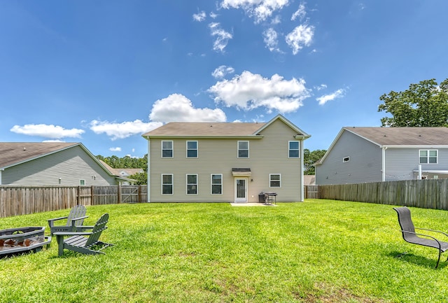 109 Cypress Plantation Rd, Moncks Corner, SC 29461 - back of property with a fire pit and a fenced backyard