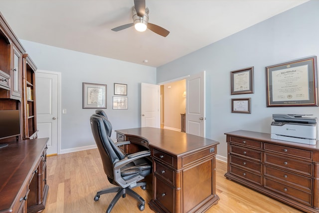 109 Cypress Plantation Rd, Moncks Corner, SC 29461 - office featuring a ceiling fan and light wood finished floors