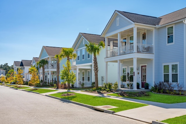 782 Clay Field Trl, Summerville, SC 29485 - view of front of home featuring a residential view, a front yard, and a balcony