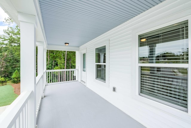 view of patio with a porch