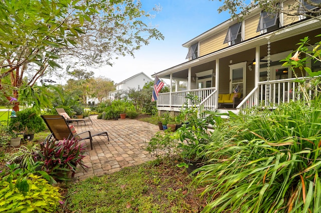 exterior space featuring a porch