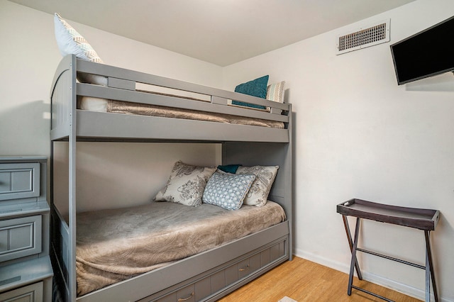 bedroom featuring light hardwood / wood-style floors