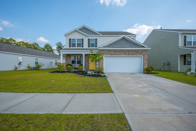 225 N Light Way, Summerville, SC 29486 - craftsman-style house featuring brick siding, concrete driveway, a front lawn, and a garage