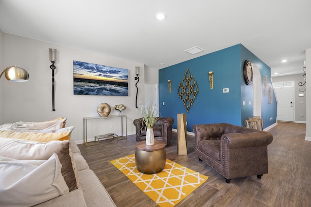 225 N Light Way, Summerville, SC 29486 - living area with wood finished floors and recessed lighting