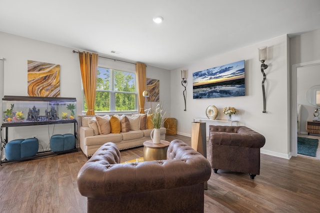 225 N Light Way, Summerville, SC 29486 - living area with wood finished floors and recessed lighting