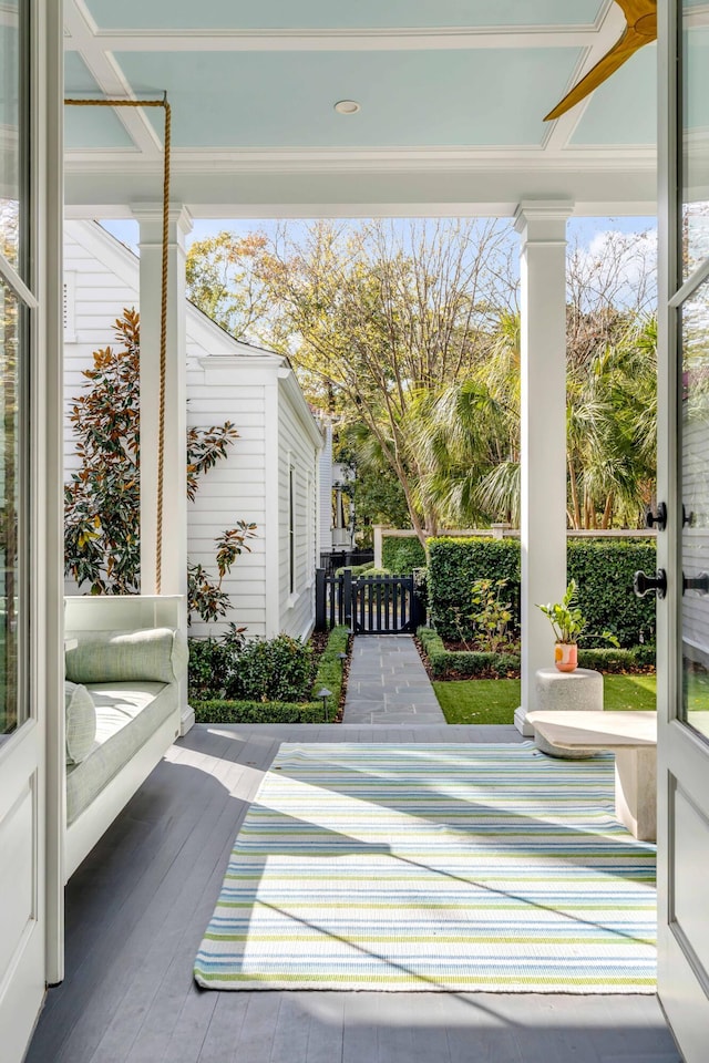 view of sunroom / solarium