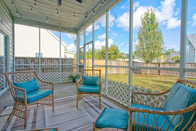 view of sunroom