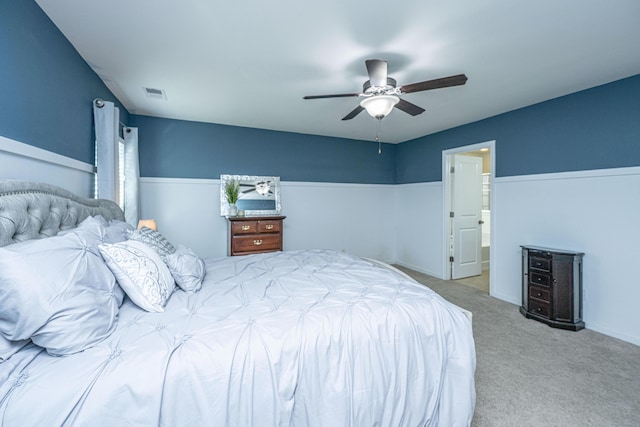 458 Whispering Breeze Ln, Summerville, SC 29486 - bedroom featuring visible vents, a ceiling fan, and carpet floors