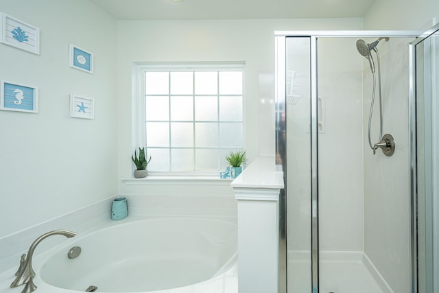 458 Whispering Breeze Ln, Summerville, SC 29486 - full bath with a wealth of natural light, a bath, and a shower stall
