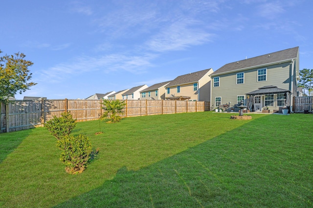 458 Whispering Breeze Ln, Summerville, SC 29486 - view of yard with a fenced backyard, a gazebo, and a residential view