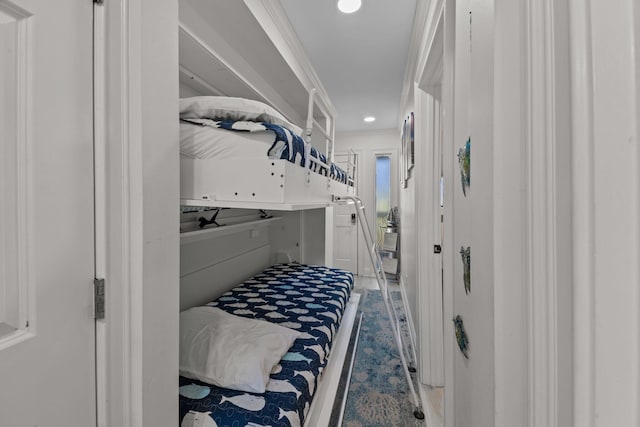 bedroom with recessed lighting