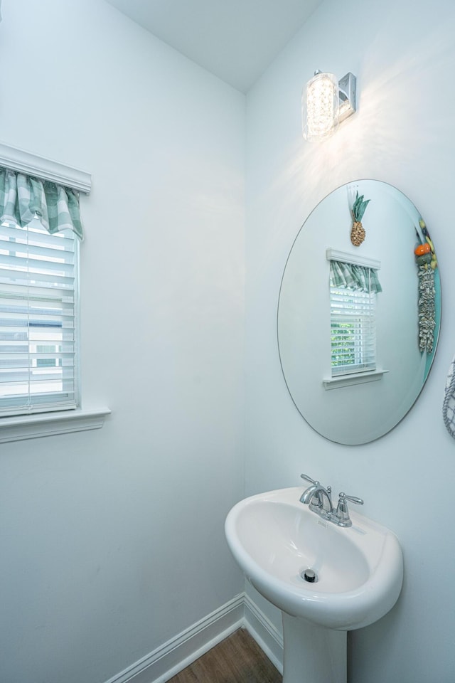 1242 Allusion Ln Unit 206, Mount Pleasant, SC 29466 - bathroom with wood finished floors, baseboards, and a sink