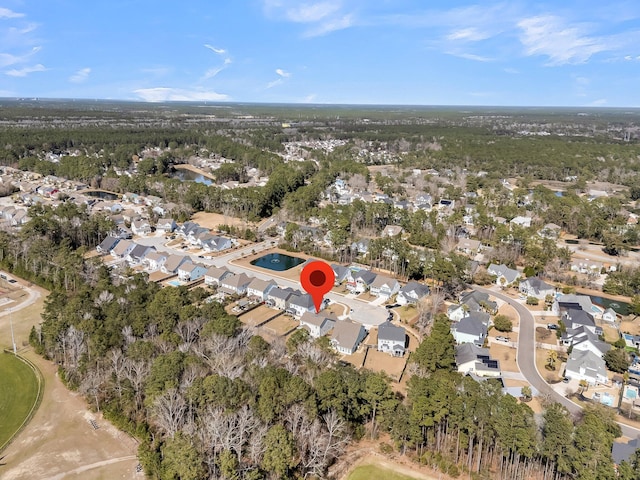 aerial view featuring a residential view