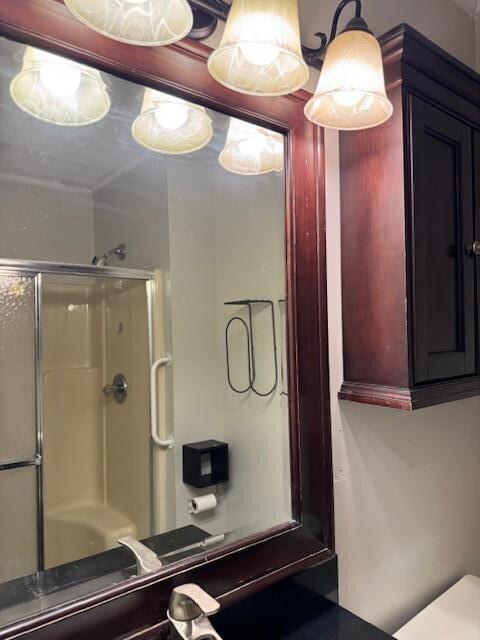 1188 Blackberry Bush Rd, Summerton, SC 29148 - bathroom with a shower with shower door