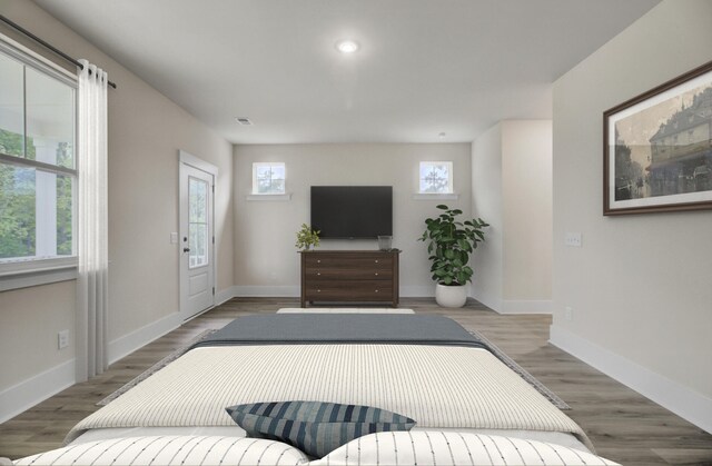 3029 Robeson Trce, Johns Island, SC 29455 - living room featuring baseboards, wood finished floors, and recessed lighting