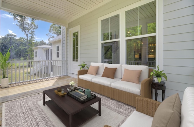 3029 Robeson Trce, Johns Island, SC 29455 - wooden deck featuring outdoor lounge area