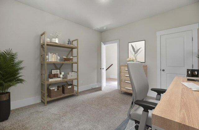 3029 Robeson Trce, Johns Island, SC 29455 - home office featuring carpet floors and baseboards
