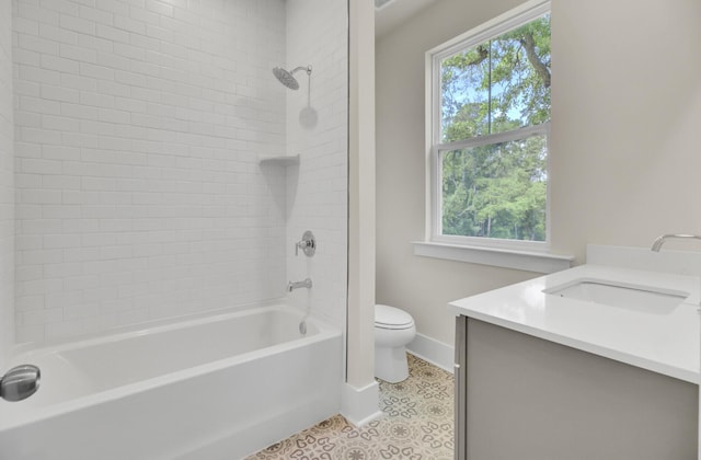 3029 Robeson Trce, Johns Island, SC 29455 - full bathroom with vanity, toilet, baseboards, and shower / tub combination