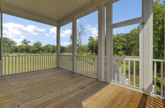 3029 Robeson Trce, Johns Island, SC 29455 - wooden terrace with view of wooded area