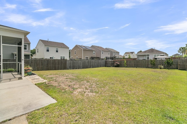 9706 Fanning Basket Ln, Ladson, SC 29456 - view of yard with a residential view, a fenced backyard, and a patio area
