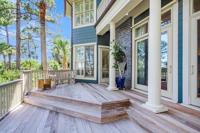 view of wooden terrace