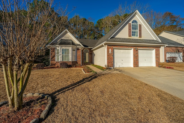 view of front facade with a garage