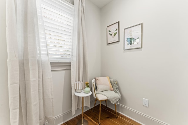 80 Smith St, Charleston, SC 29401 - living area with baseboards and wood finished floors
