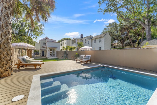 80 Smith St, Charleston, SC 29401 - view of swimming pool with a residential view and a deck