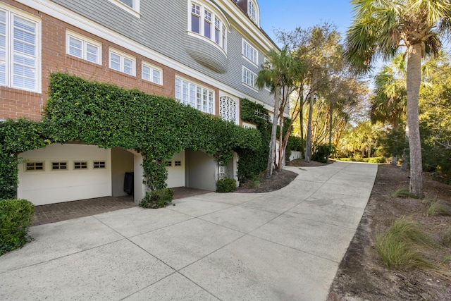 view of property featuring a garage