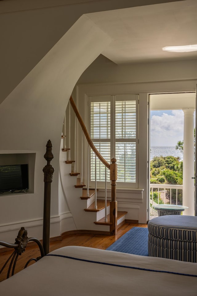 interior space featuring hardwood / wood-style floors