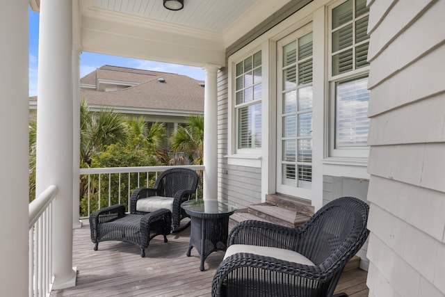 view of wooden deck