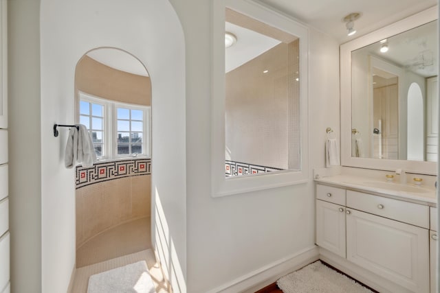 bathroom with vanity