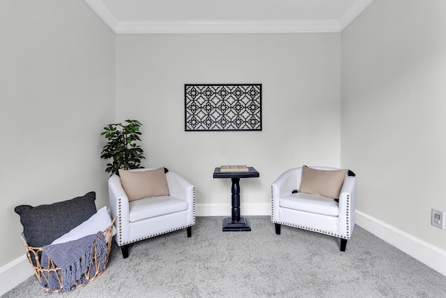 428 Carn St, Walterboro, SC 29488 - sitting room with carpet, crown molding, and baseboards