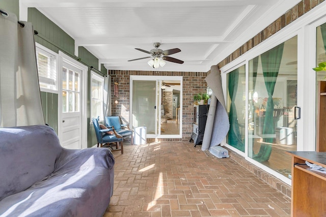 428 Carn St, Walterboro, SC 29488 - sunroom with a ceiling fan