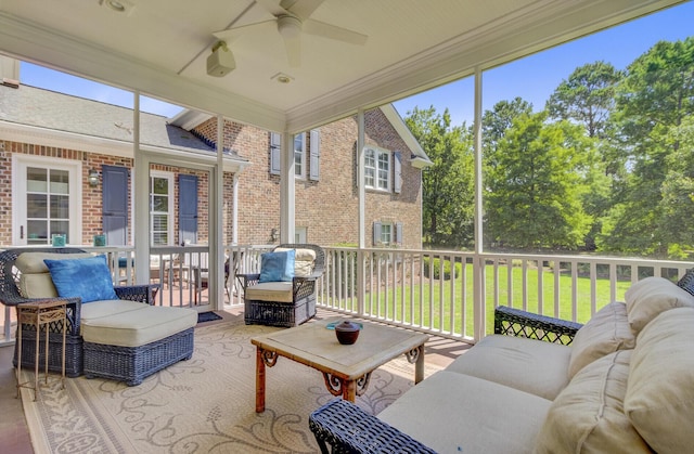 750 Navigators Run, Mount Pleasant, SC 29464 - view of patio with an outdoor living space and a ceiling fan