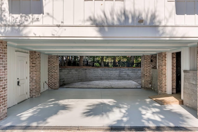 view of car parking with a carport