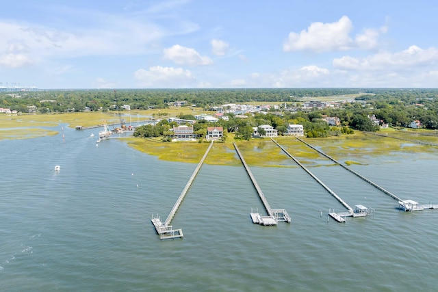 exterior space featuring a water view